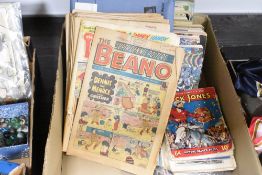 A selection of early to mid-20th-century comic books, including The Beano,The Dandy, Buck Jones,