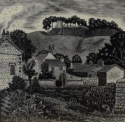 *Local Interest* After George Francis Reiss (British 1893 - 1973) Etching 'Kendal Castle from Yard