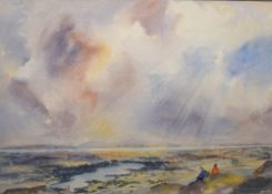 *Local Interest* Michael Goymour (British b.1929) Watercolour 'On Ullock Pike' walkers rest and take