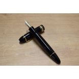 A Montblanc Meisterstuck 149 piston fill fountain pen in Black having 4810 18K Montblanc 750 nib.