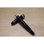 A Montblanc Meisterstuck 149 piston fill fountain pen in Black having 4810 18K Montblanc 750 nib.