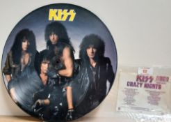 A Kiss ' Crazy Nights ' picture disc album from 1987 - now rare and sought after - rock / metal