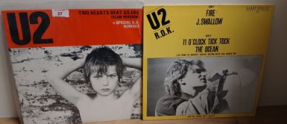 A lot of U2 12's - including a German press - maxi single VG+/VG+