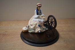 A Royal Doulton bone china limited edition The Gentle Arts series figurine 'Spinning' HN 2390,