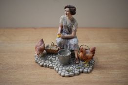 A Border Fine Arts figure group 'Egg Money' (Brunette) model number JH71B, designed by JA Butler