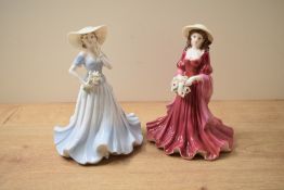 Two limited edition Coalport bone china 'Four Seasons' figurines 'Spring' and 'Winter' both