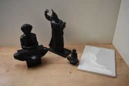 After Ivan Mestrovic (1883-1962), three cast resin figurines two depicting a nurturing mother and