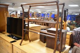 A Victorian mahogany towel rail, width approx. 80cm