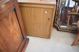 A modern (empty) sewing machine work station (on castors), dimensions approx. W61 D47 H80cm