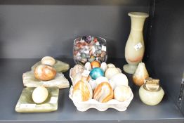 A quantity of 20th-century natural stone, fossil and natural minerals, to include a selection of