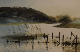 *Local Interest* John Cooke (British 1929 - 2018) Watercolour 'Coniston Water', a depiction of the