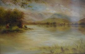 *Local Interest* A pair of 19th century oil on boards, local scene landscapes, the first depicting a