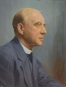 An accomplished 20th Century oil on board portrait of a vicar, unsigned or attributed, unframed 50cm