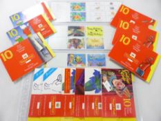 GREAT BRITAIN 1990's GREETINGS BOOKLETS COMPLETE x 14 FACE VALUE £235+ Sleeve with 14 complete