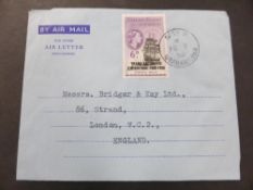FALKLAND ISLAND DEPENDENCIES 1958 BASE W DETAILLE ISLAND POST OFFICE) Base W cover (detaille Island)