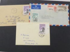 FALKLAND ISLAND DEPENDENCIES 1956 BASE Z (HALLEY BAY POST OFFICE) x 3 COVERS Trio of Base Z