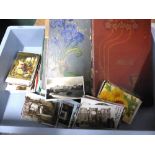 POSTCARDS: 2 ALBUMS AND BUNDLE OF LOOSE VARIOUS TOPICS, SUBJECTS AND PLACES Two postcard albums (