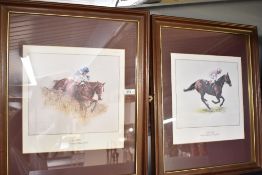 Horse Racing Prints, Aldaniti with Bob Champion up and Grittar with Dick Saunders up, 1981 & 1982