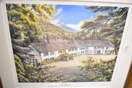 **Local Interest** 19th century etching Kirkby Longsdale churchyard within stepped washline mount