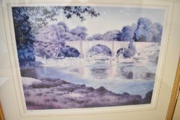 *Local Interest* After William Jones (contemporary) Lithograph 'Devils Bridge', depicting the bridge