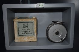 A 1970s 3and 3/4 inch Hardy Hydra in original box has had very little if any use