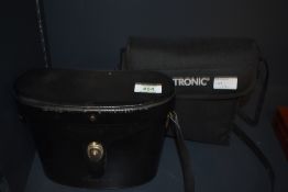 Vintage Asahi Pentax 8x40 Binoculars with Original Case and a set of Tronic 10x50GA Black Binoculars