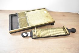 A Victorian Apothecary wood and brass pill roller, used by chemists to create medicinal pills,