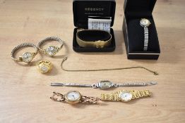 A small collection of wristwatches, including Sekonda and regency, modern and vintage examples