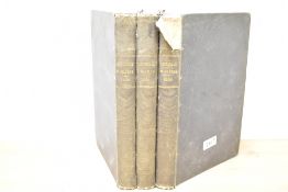 Three Victorian The Saturday Magazine hardback books, to include 1836, 1838 and 1840, published
