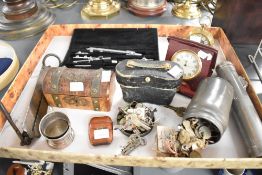 A large quantity of 19th to early 20th-century sundrywares, to include a small wooden hinged-lid box