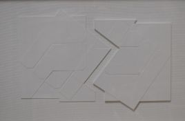 George Dannatt (British 1915 - 2009) Constructivist mixed media 'White Relief...Day', geometric