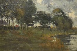 William Page Atkinson Wells (Scottish 1872 - 1923) Oil on canvas, an impressionistic rural