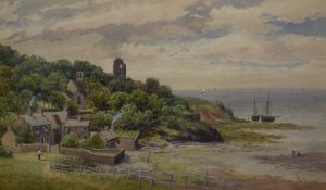 *Local Interest* William H Ward Heys (British 1836-1910) Watercolour 'Heysham Village', a vibrant
