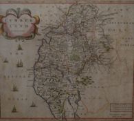 *Local Interest* After Robert Morden (British 1650 - 1703) Colourised map of the historic county