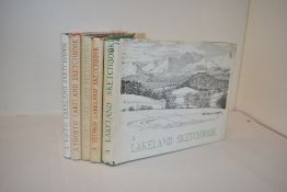 Wainwright. Lakeland Sketchbooks 1-5. Hardbacks in dust jackets. The first volume appears to be an