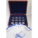 The Vice Admiral Lord Nelson Sterling Silver Proof Crown Coin Collection, Issued The Isle Of Man,