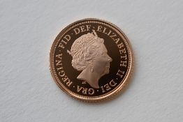 An Elizabeth II 2021 Gold Proof Sovereign, Royal Mint, Rev George And Dragon, 8 Grams,