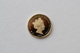An Elizabeth II 2018 Quarter Gold Sovereign, Issued Tristan Da Cunha, Obv Portrait Of Queen