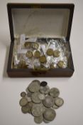 An Amount Of Nineteenth And Twentieth Century Silver And Brass Nickel Coinage, Comprising,