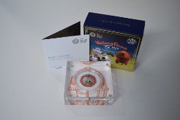 A Royal Mint 2019, 30th Anniversary Of Wallace And Gromit Silver Proof Fifty Pence With Colour,