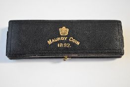 A Queen Victoria 1892 Jubilee Head Maundy Money Set, Comprising A Silver 4p, 3p, 2p, 1p Within A