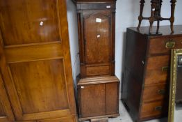 A 19th Century oak long cased clock having 30hr movement and painted dial, named for Telford ?