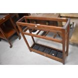 Local interest* Ernest John Oldcorn, an Arts & Crafts oak umbrella/stickstand, of oblong form with