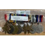 WW1 and WW2 Indian Army Officer's group of eight comprising 1914-15 star correctly impressed