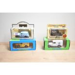 Four boxed Die Cast model vans all fountain pen related. An Elicar V8 Camionnette 1934 for Encre