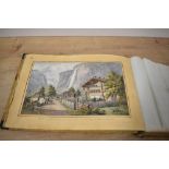 Manuscript. Late Nineteenth century hand-written travel journal, with illustrations. Attributed