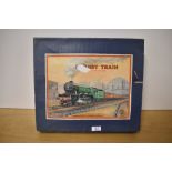 A vintage Hornby O gauge clockwork train set manufactured by Meccano Ltd, Liverpool. The set is