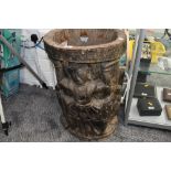 Of ethnographic interest, a large early to mid 20th-century Balinese hand-carved tree trunk planter,