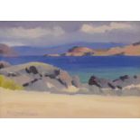 *Local Interest* Phillip Macleod-Coupe (British 1944-2013) Oil on board 'Ross of Mull from Iona',