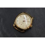 A gent's 9ct gold Rotary Super Sports wrist watch having a baton & Arabic numeral dial with
